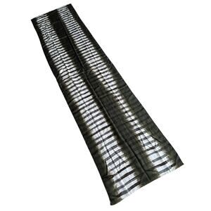 Chico’s silk scarf wrap shawl khaki green & white mod abstract stripes fringe